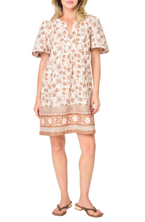 Cabana Vine Border Print Shift Dress