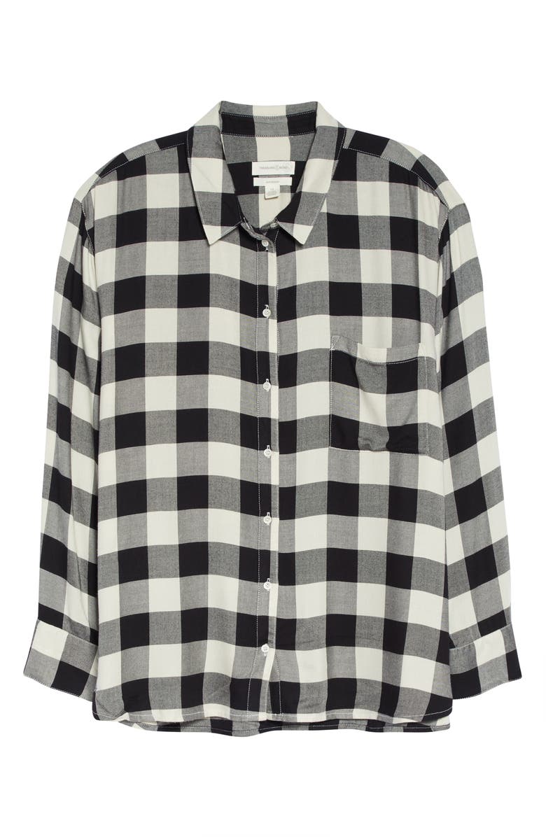 Treasure & Bond Plaid Boyfriend Shirt, Alternate, color,