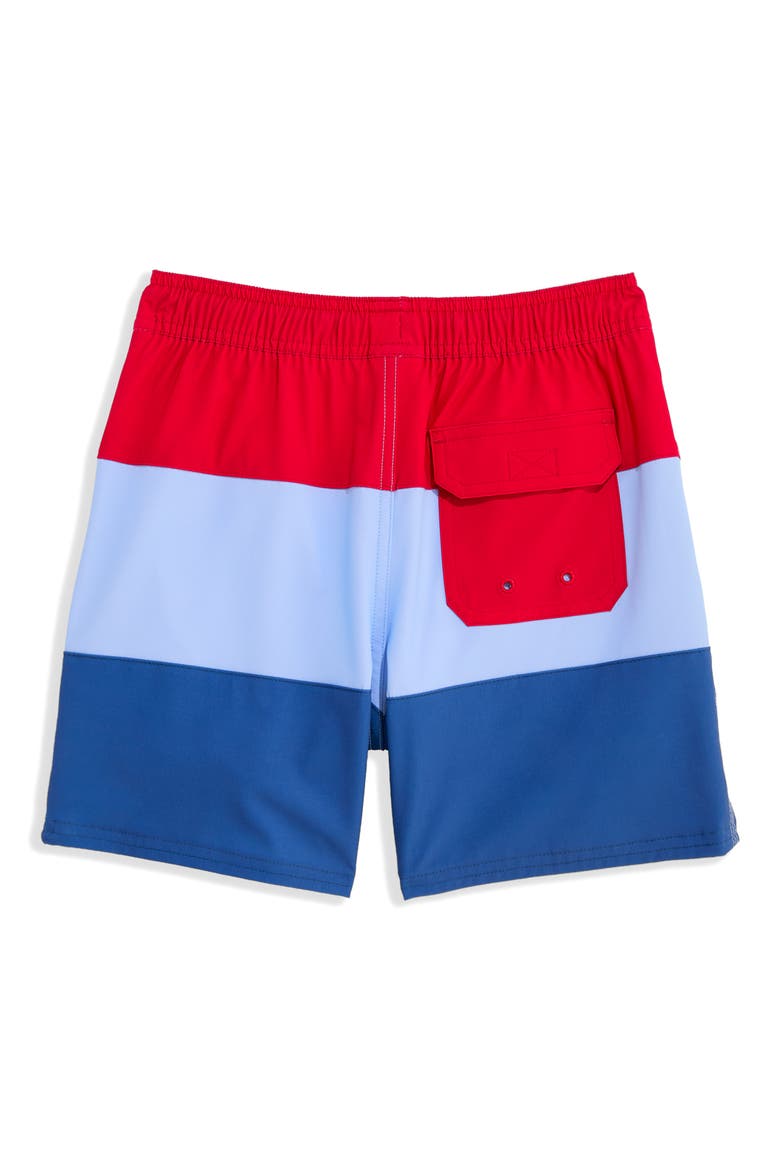 Kids' Chappy Colorblock Swim Trunks, Alternate, color, LIGHTHOUSE RED