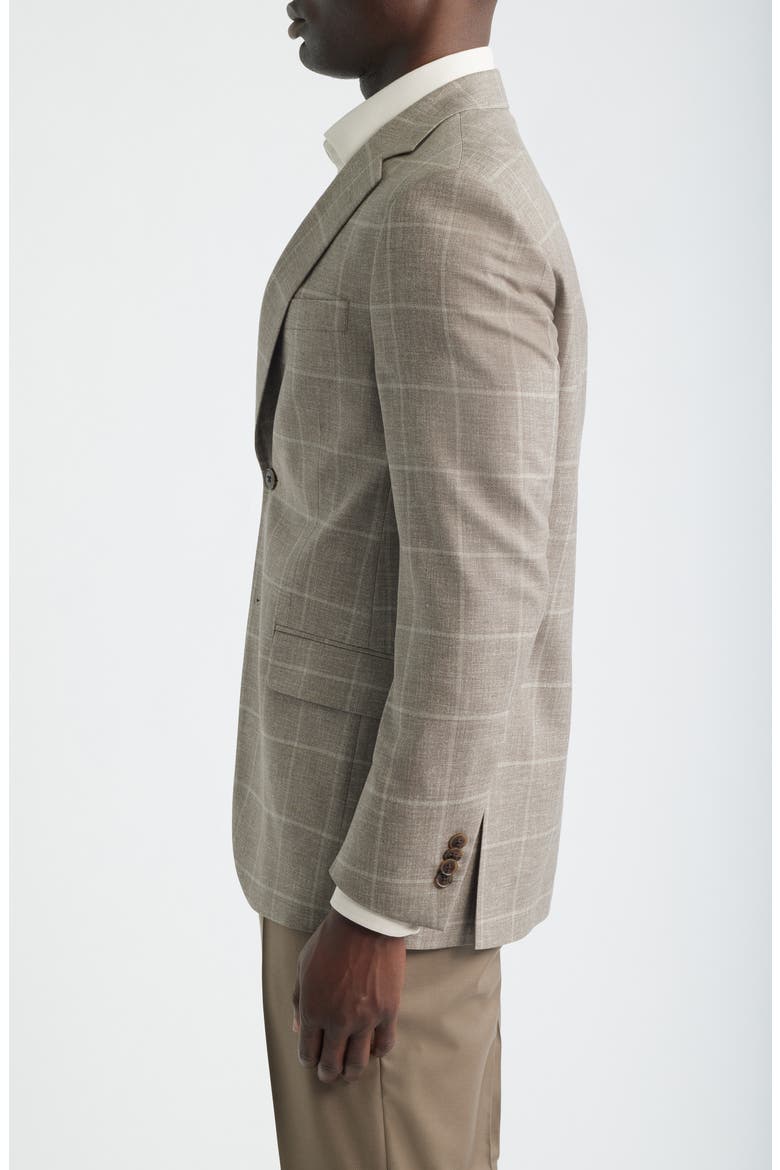 Flynn Classic Fit Tan Plaid Wool Sport Coat, Alternate, color, TAN