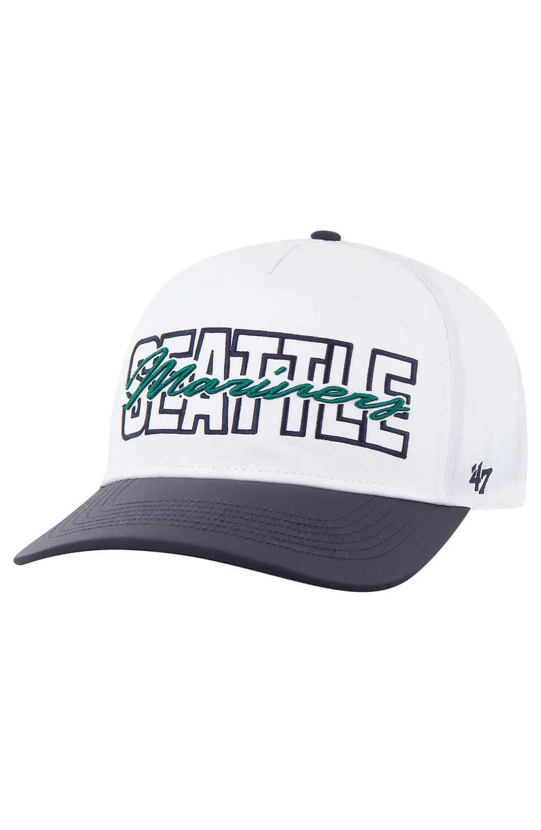 '47 Men's '47 White Seattle Mariners Lineman Hitch Adjustable Hat, Main, color,