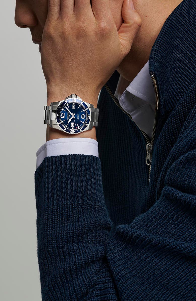 Longines HydroConquest Automatic Bracelet Watch, 41mm, Alternate, color, Blue