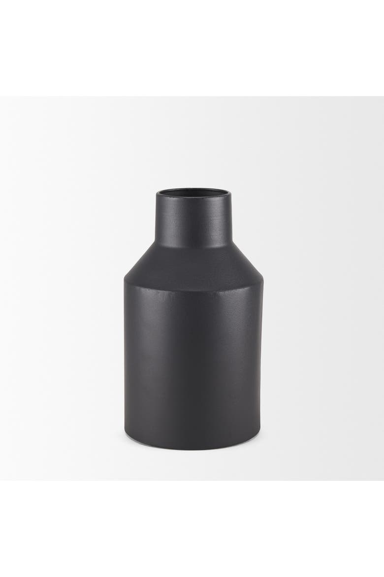 Tosca Metal Vase, Alternate, color, Black