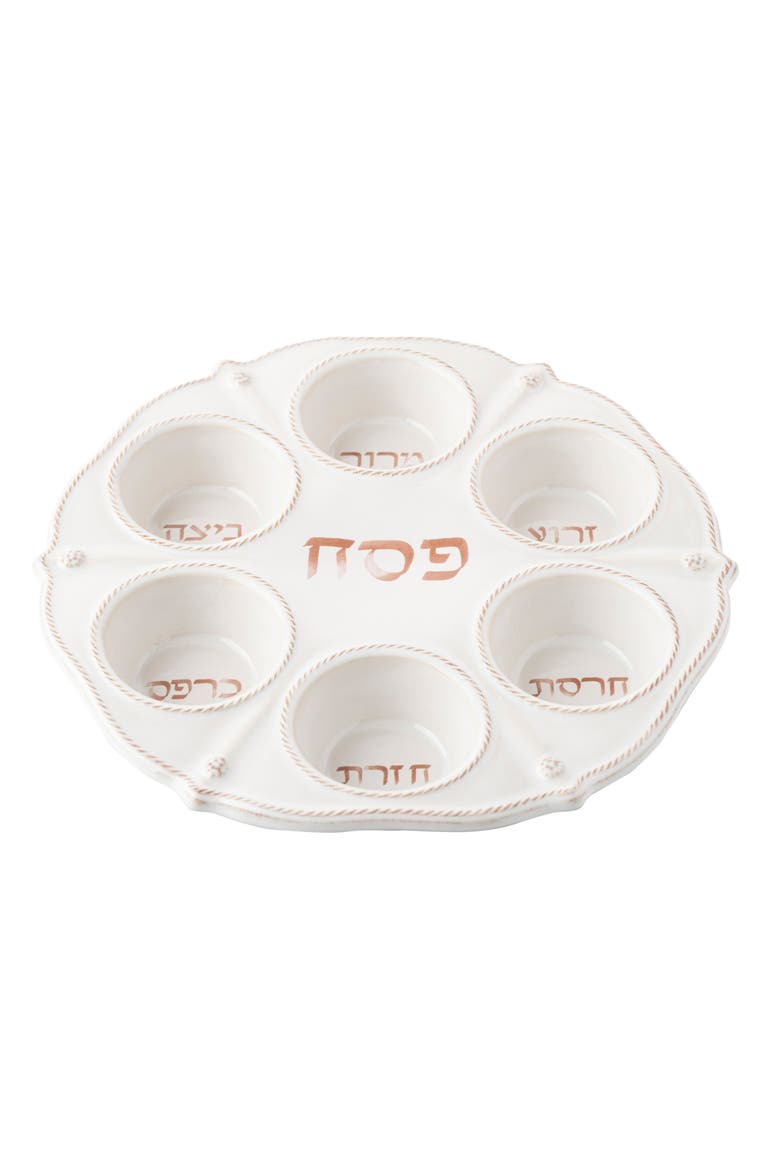 Berry & Thread Ceramic Seder Plate, Alternate, color, WHITEWASH