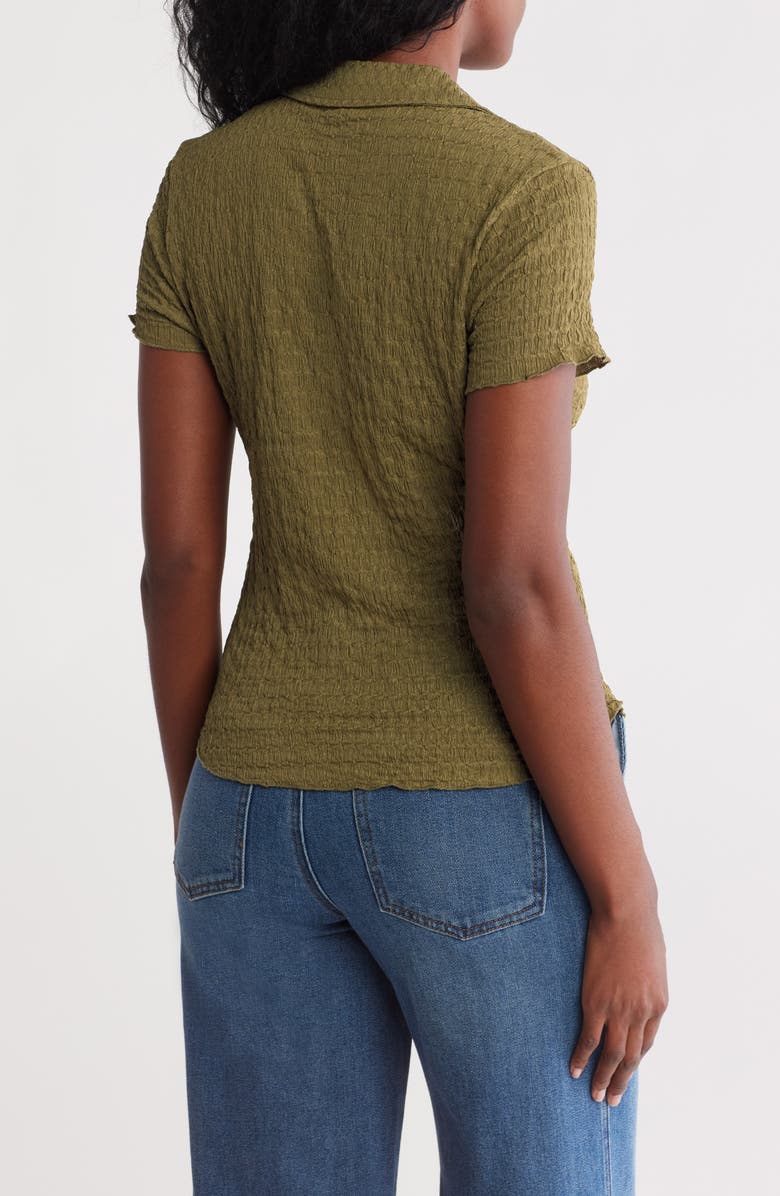 Sanctuary Textured Button-Up Shirt, Alternate, color, Field Green