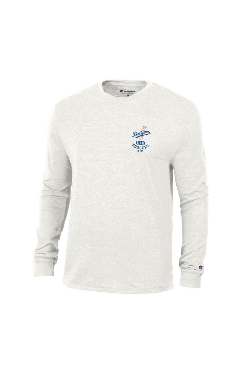 Champion Men's Champion White Los Angeles Dodgers Cooperstown Winning Tradition Tri-Blend Long Sleeve T-Shirt, Main, color, White
