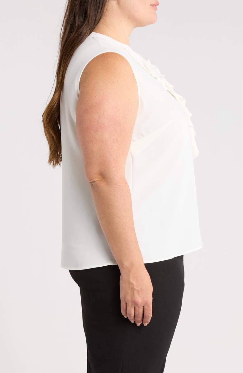 KASPER Ruffle Front Sleeveless Top, Alternate, color, 
