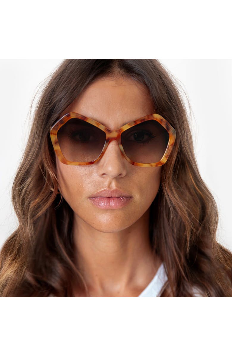 Illesteva Barbra Sunglasses, Alternate, color, Black / Grey