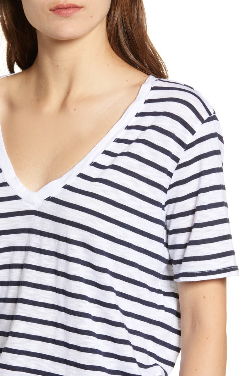 Splendid V-Neck Slub Jersey Tee, Alternate, color, 