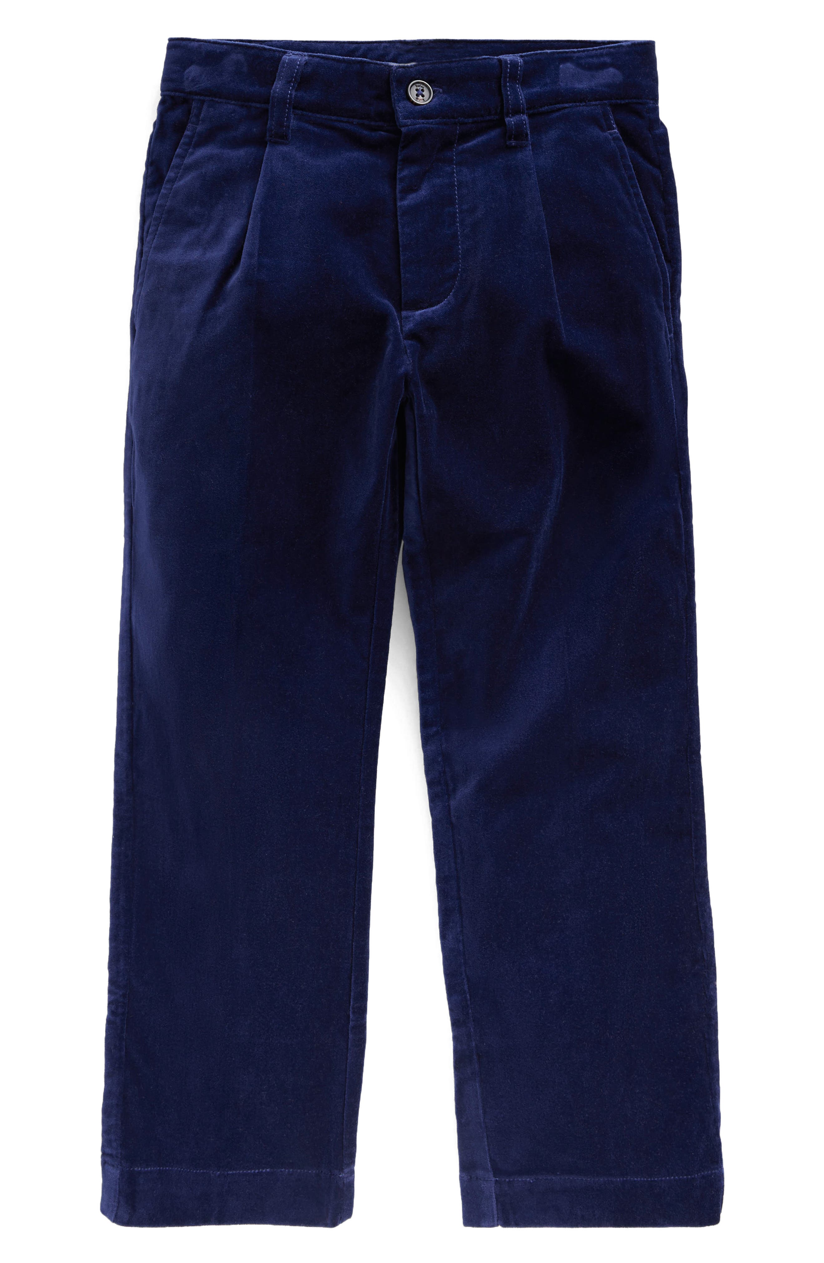 Mini Boden Kids' Pleated Smart Velvet Trousers (Men) | Nordstromrack