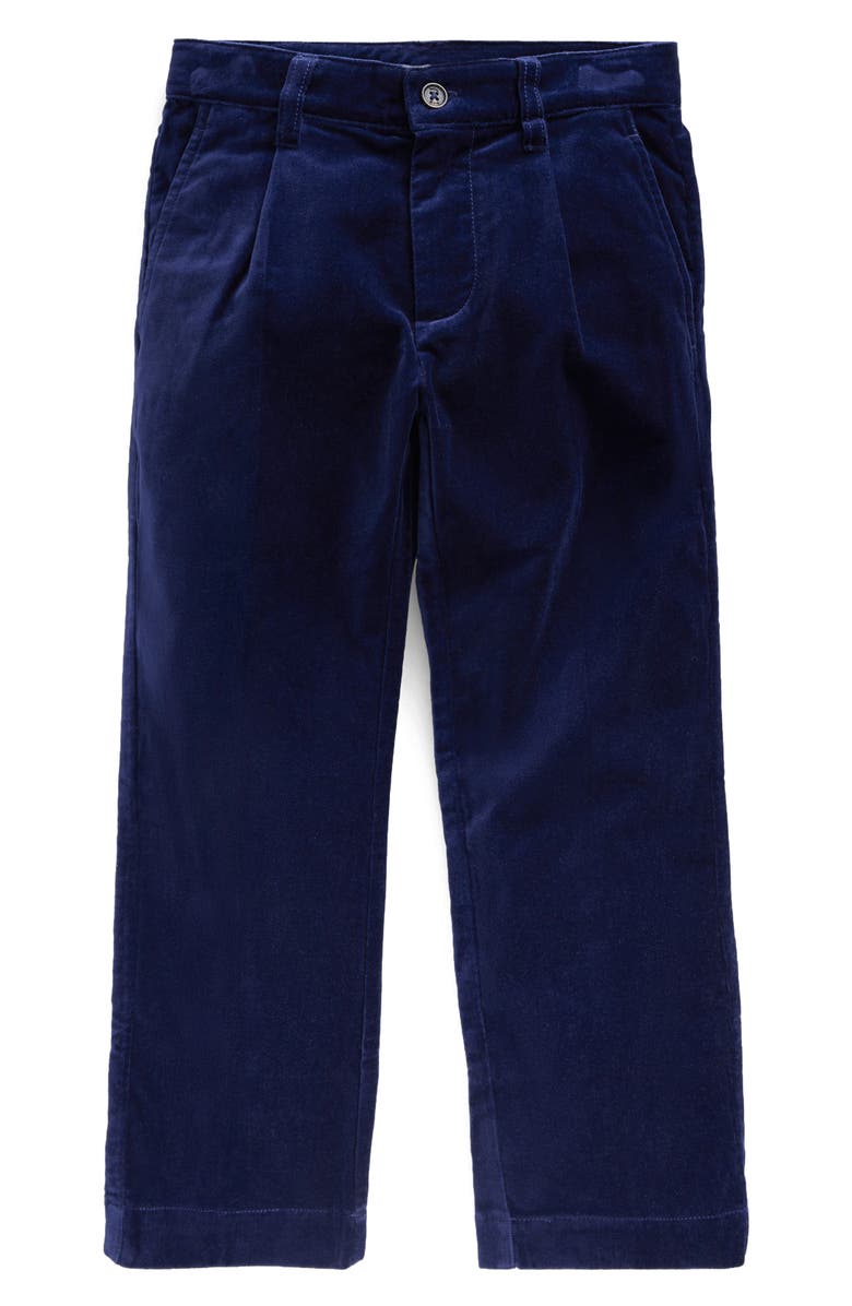 Mini Boden Kids' Pleated Smart Velvet Trousers, Main, color, 