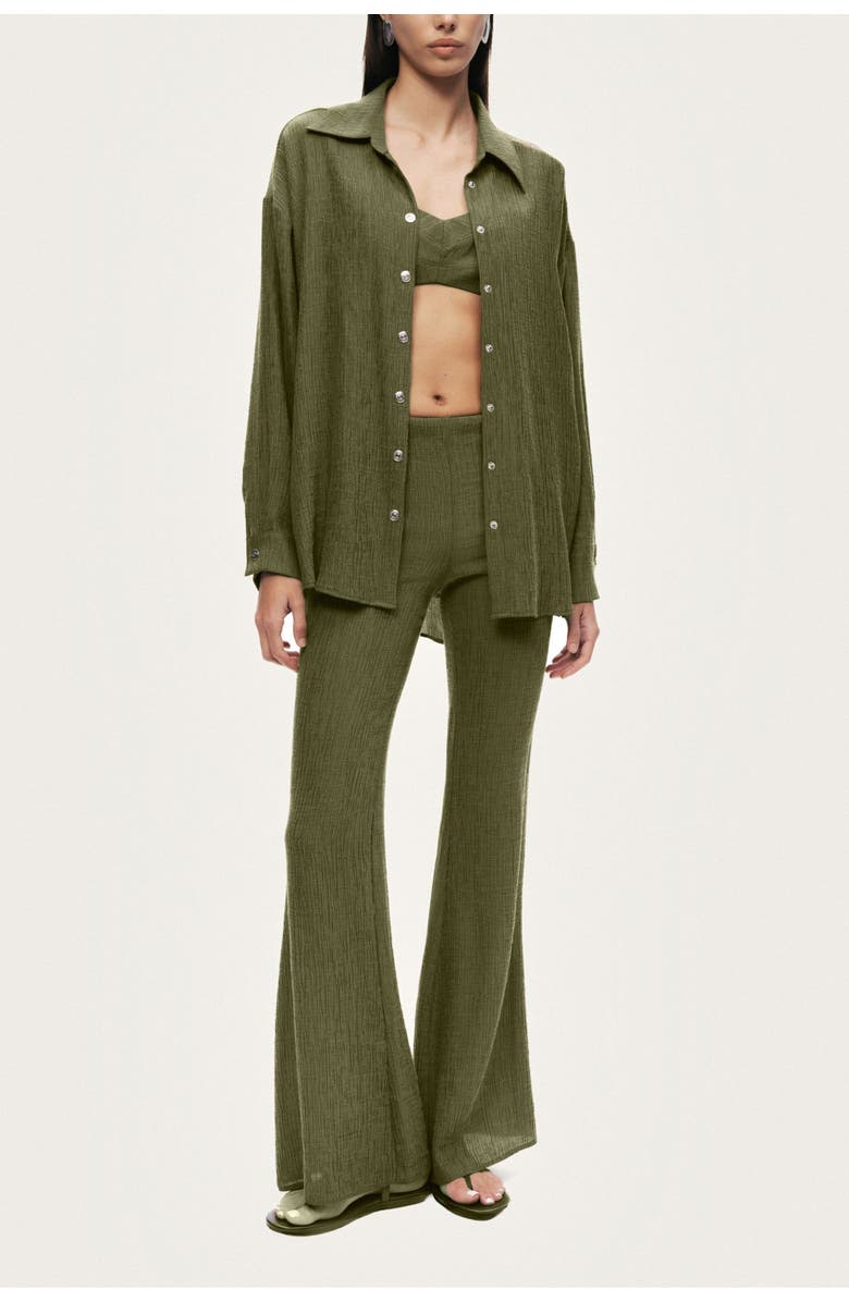 Nocturne Flared High-Waist Pants, Alternate, color, Khaki