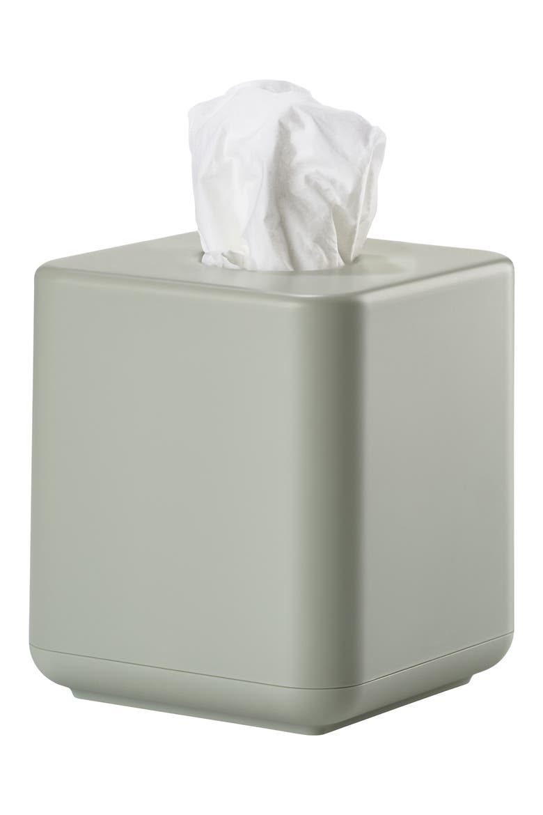 Ume Square Tissue Box, Alternate, color, EUCALYPTUS