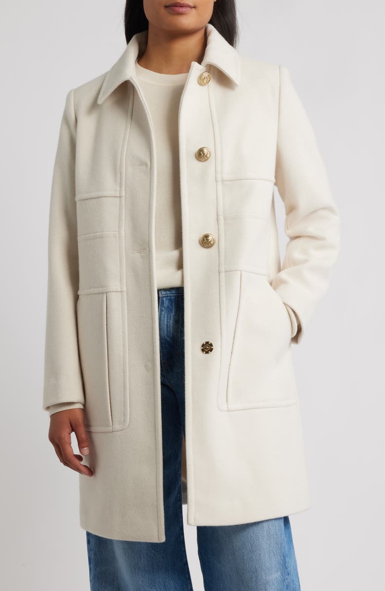 Sam Edelman Inset Waist Coat, Alternate, color, Modern Ivory