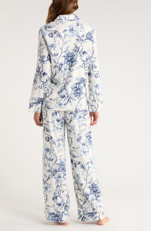 Nordstrom Cozy Cotton Blend Flannel Pajamas In White