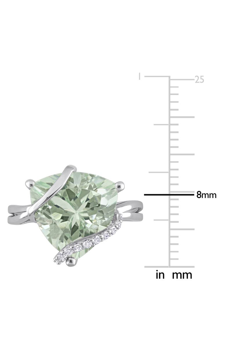 Julianna B. Gemstones & White Topaz Trilliant Ring, Alternate, color, Green Quartz