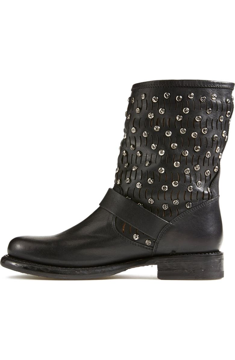 Frye 'Jenna Cut Stud' Short Moto Boot, Alternate, color,