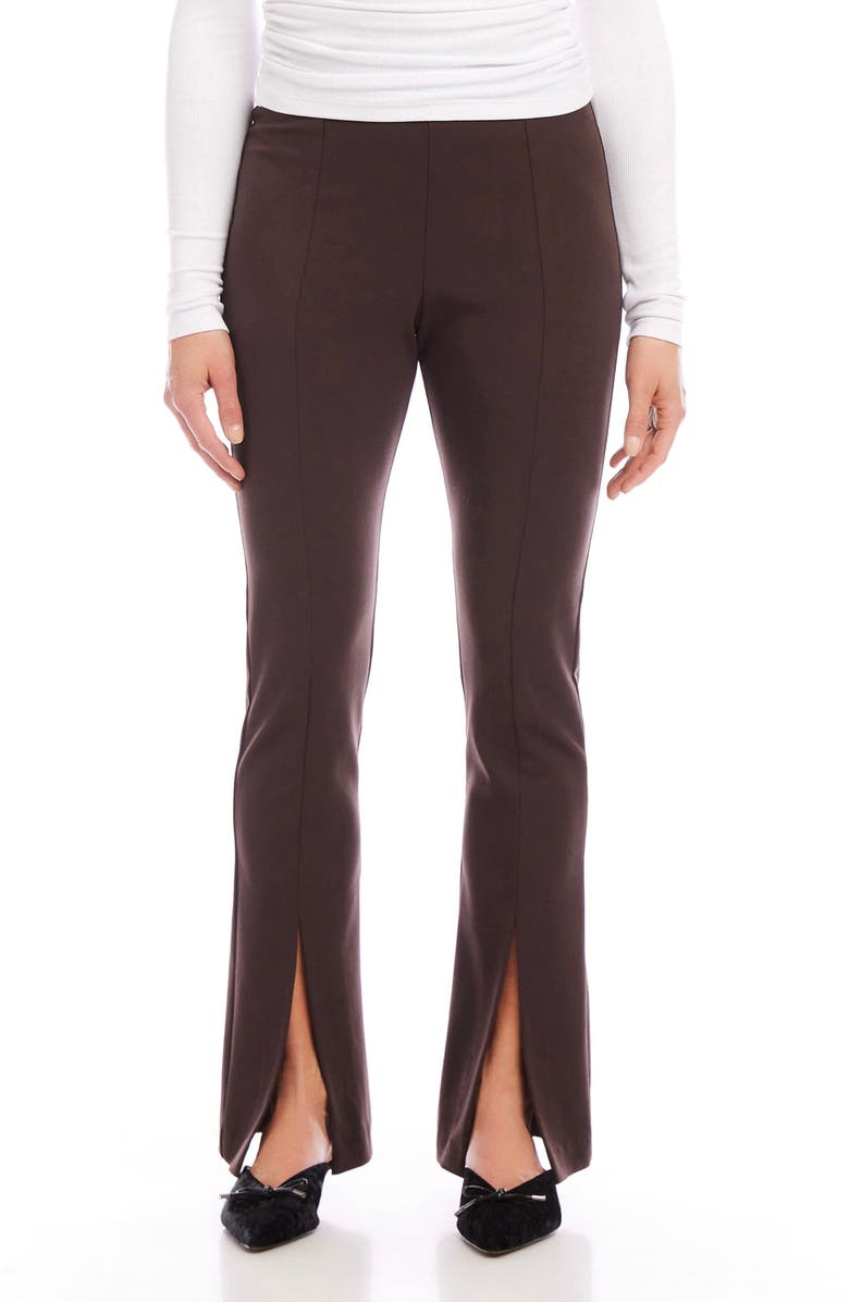 FIFTEEN TWENTY Harlow High Waist Slit Hem Bootcut Pants, Main, color,