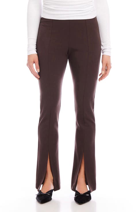 Harlow High Waist Slit Hem Bootcut Pants