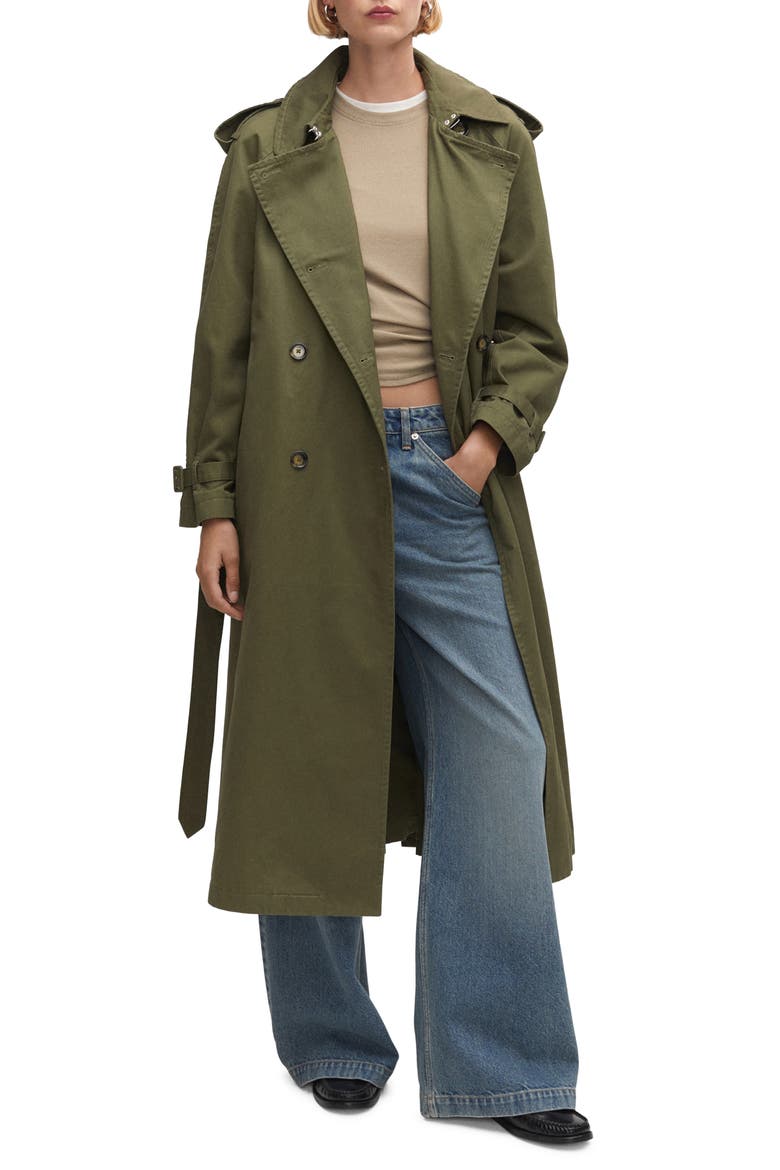 Cotton Trench Coat, Main, color, KHAKI