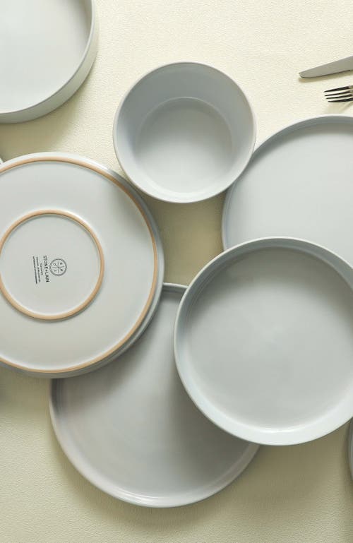 Stone Lain Celina 12pc Stoneware Dinnerware Set In White
