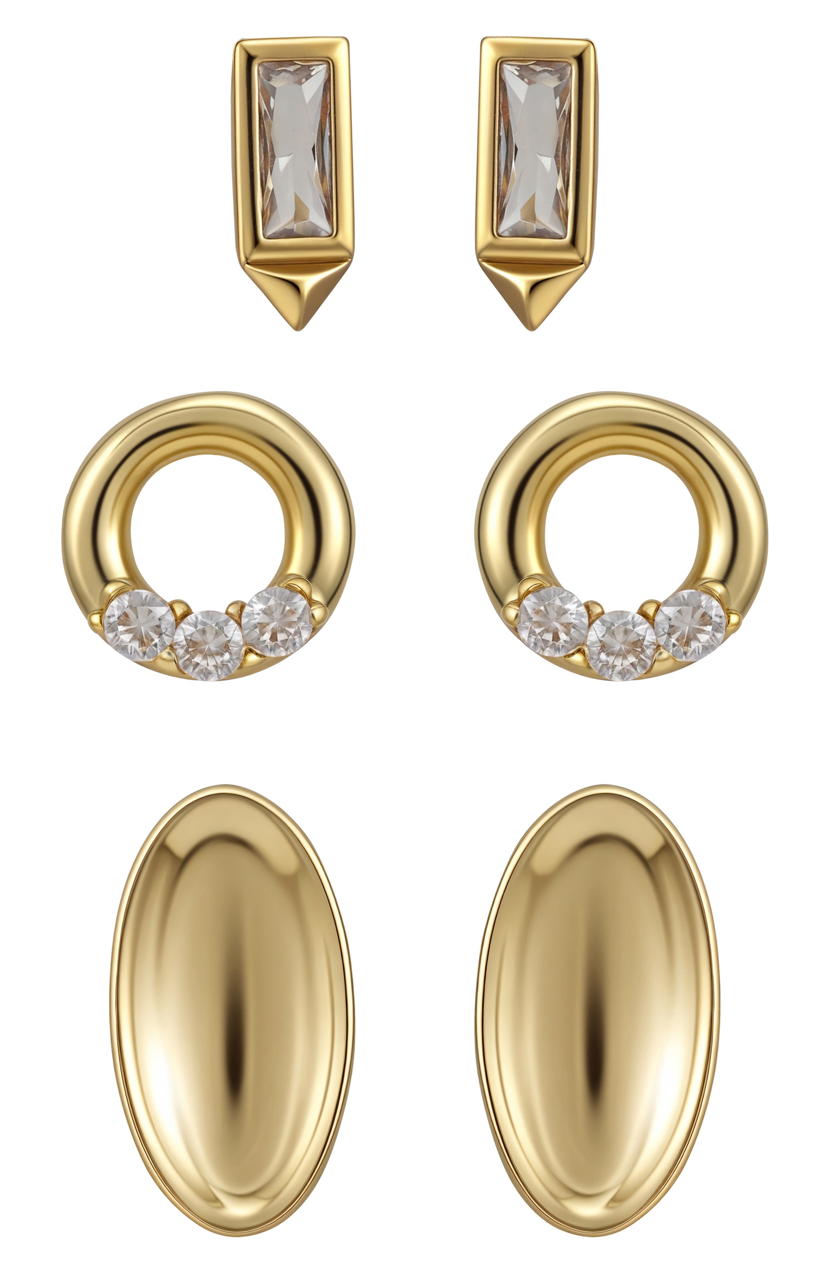 Vince Camuto Set of 3 Assorted Stud Earrings