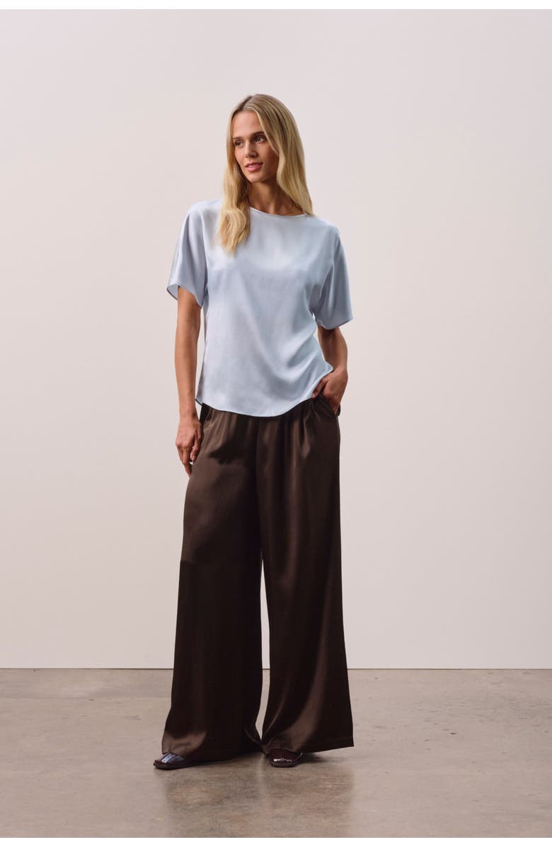 NAKED CASHMERE Easy Silk T-Shirt, Alternate, color, Cloud