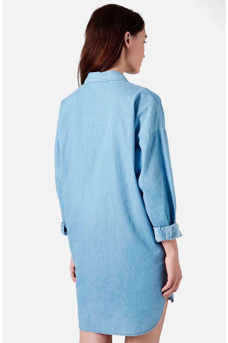 Chambray Shirtdress, Alternate, color, LIGHT DENIM