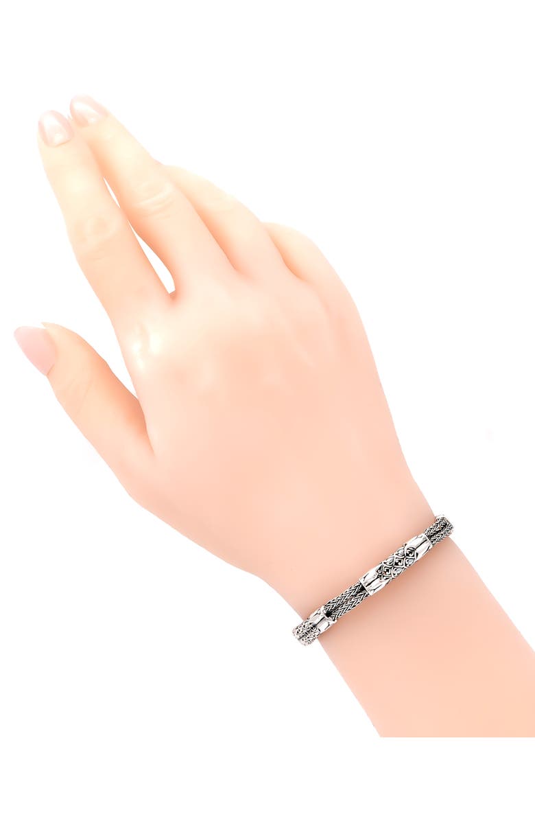 DEVATA Sterling Silver Bali Dragon Skin Bone Chain Bracelet, Alternate, color, 