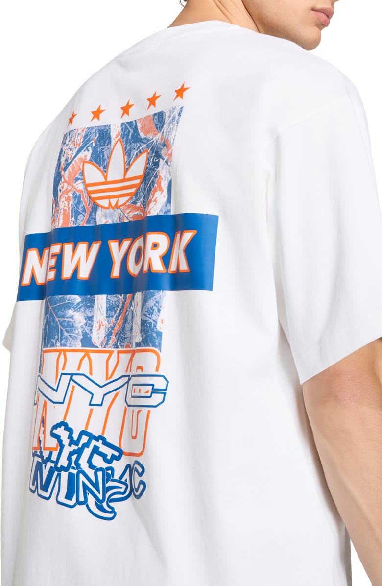 adidas New York City Cotton Graphic T-Shirt, Alternate, color, White/ Collegiate Royal
