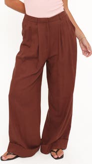 Petal & Pup Elinor Cuffed Pleated Wide Leg Pants