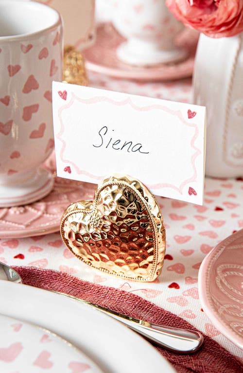 Juliska Berry & Thread Heart Place Card Holders, Set Of 4 In Gold
