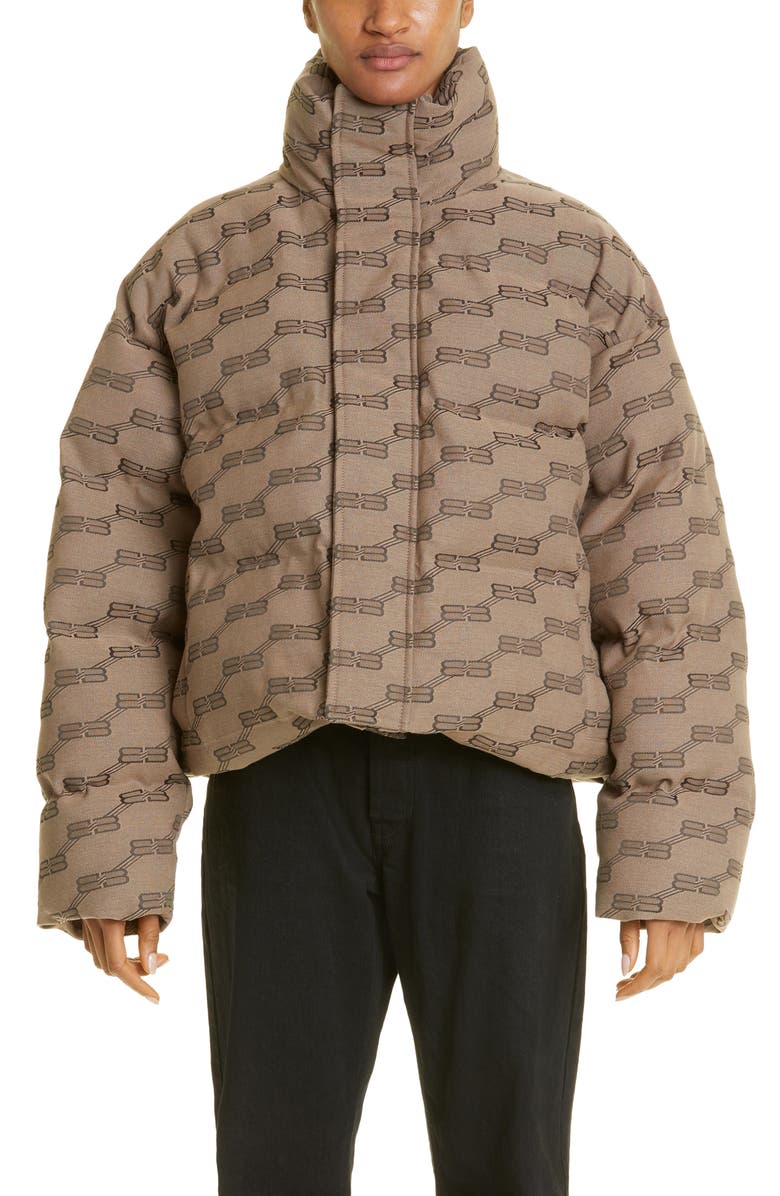 Balenciaga BB Monogram Puffer Coat, Main, color, 