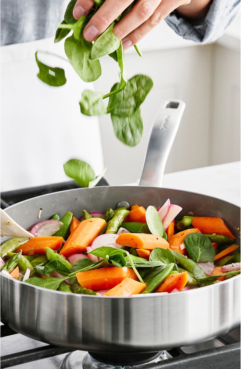 GreenPan Chatham Anodized Stainless Ceramic Nonstick Sauté Pan with Glass Lid, Alternate, color,