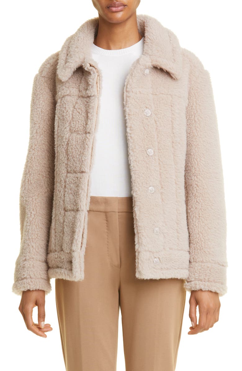Max Mara Teddino Alpaca & Wool Blend Jacket, Main, color,