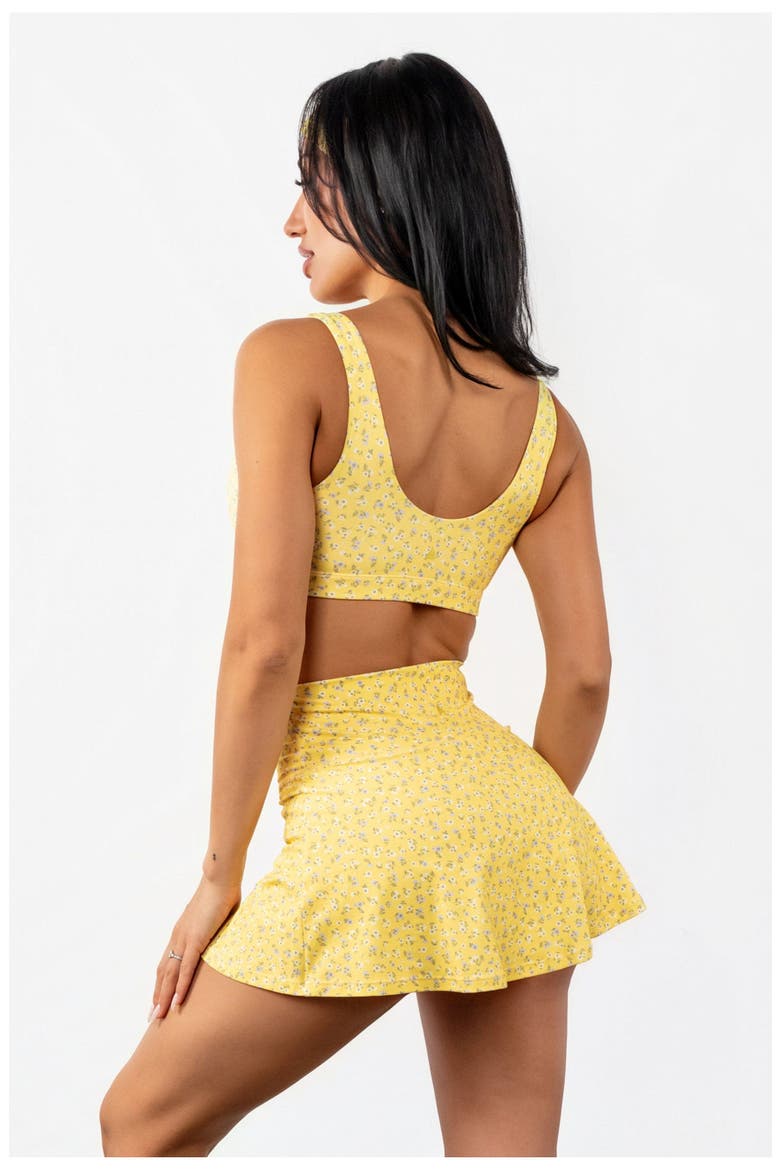 Cloud II Flutter Skort, Alternate, color, Sunny-Microfloral