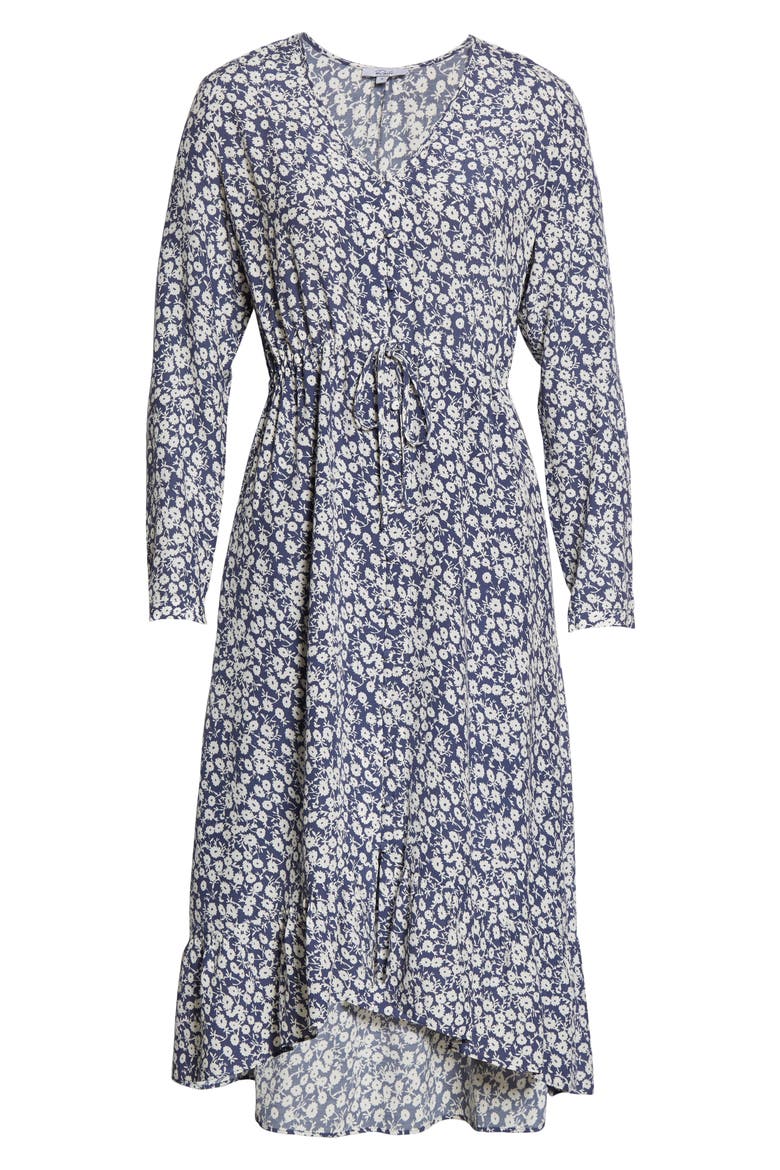 Jade Floral Long Sleeve Dress, Alternate, color, NAVY CAMELLIA
