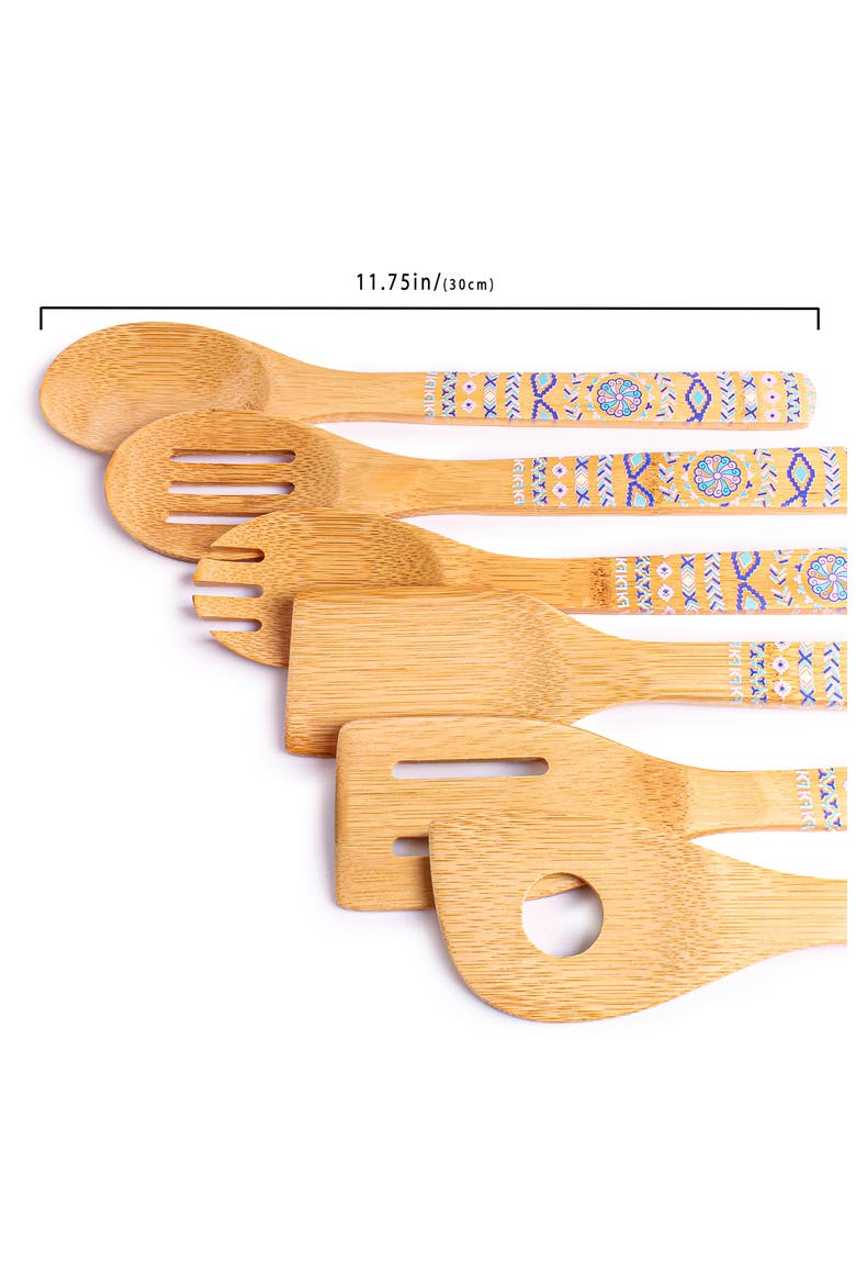 10-Piece Bamboo Utensil & Trivet Set, Alternate, color, BEIGE
