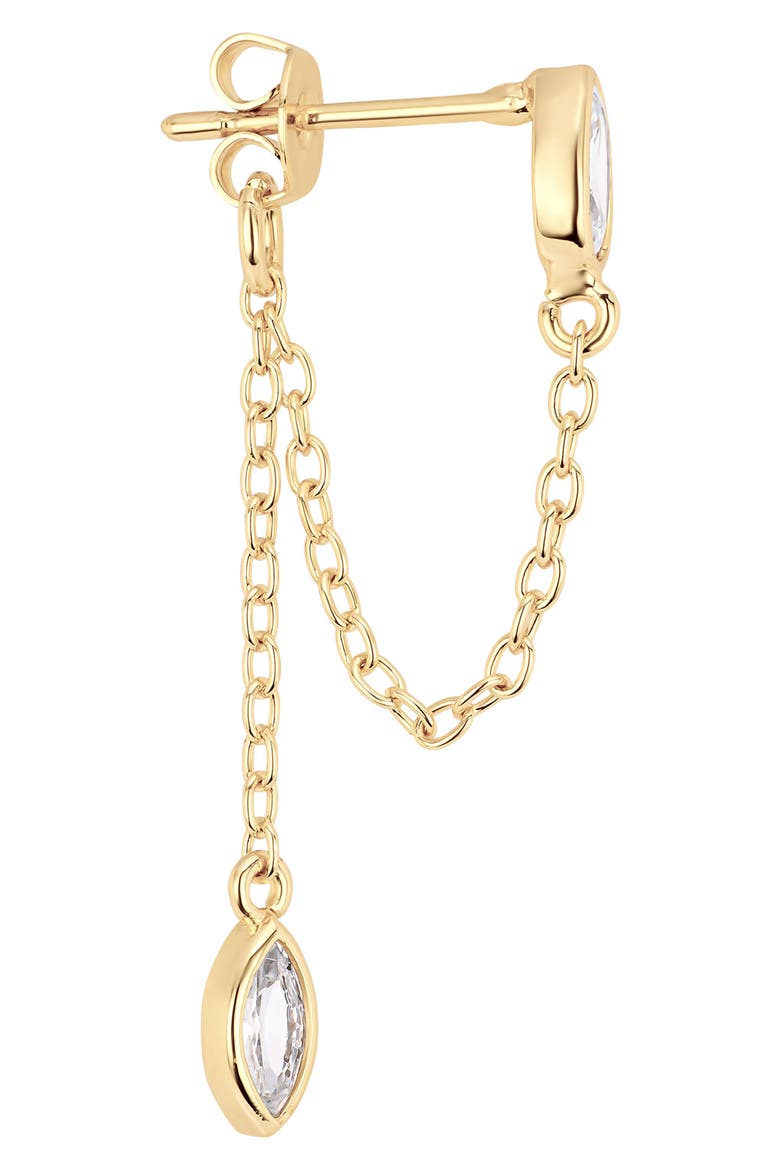 Modern Muse Oval CZ Drop Earrings, Alternate, color, GOLD
