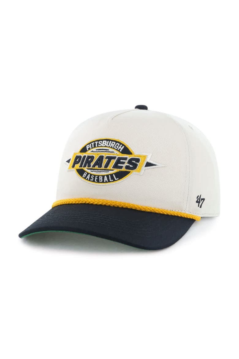 Men's '47  Natural Pittsburgh Pirates Frame Out Hitch Adjustable Hat, Alternate, color, Natural