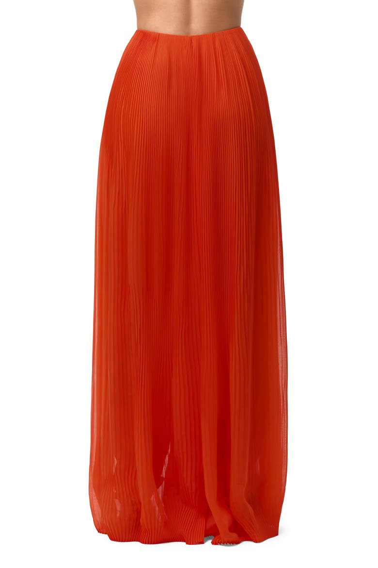 Plissé Wide Leg Pants, Alternate, color, TANGERINE