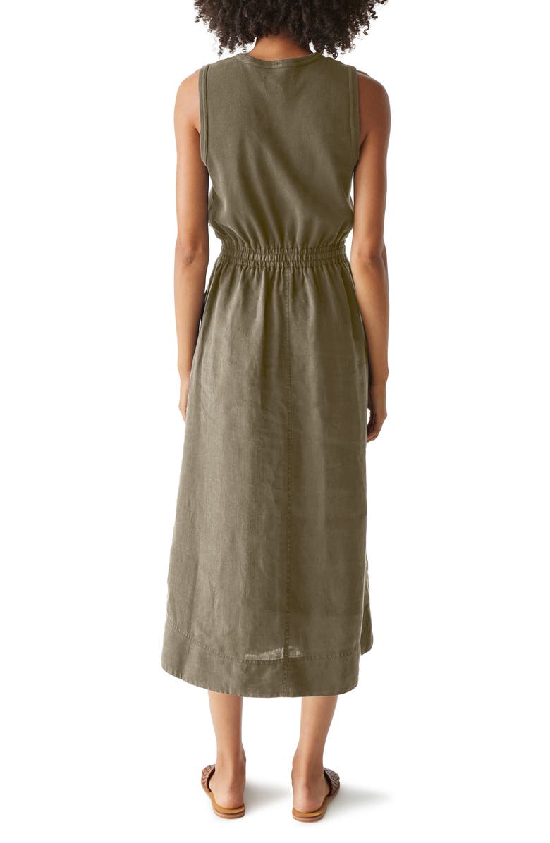 Michael Stars Wilhelmina Stretch Cotton & Linen Midi Tank Dress, Alternate, color, 