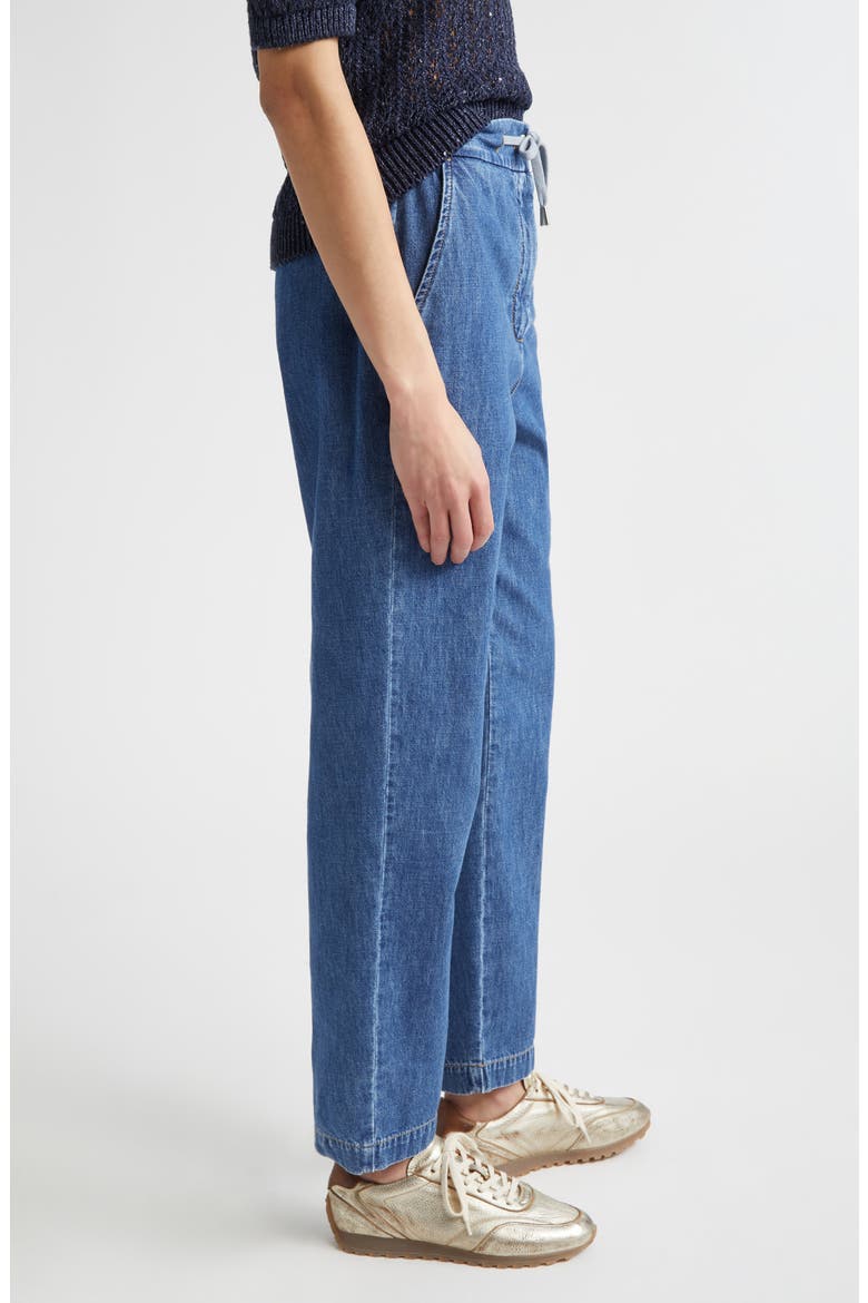 Drawstring Waist Ankle Jeans, Alternate, color, 130 SKY BLUE