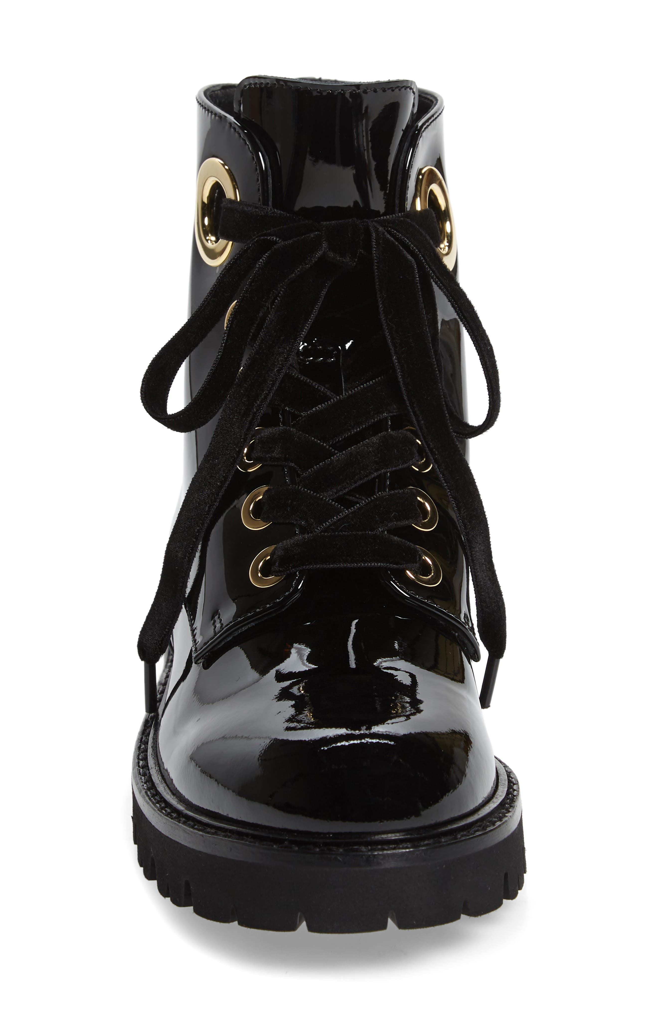 Combat Boot, Alternate, color, BLACK PATENT