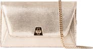 Akris Anouk Metallic Lizard Embossed Leather Crossbody Bag