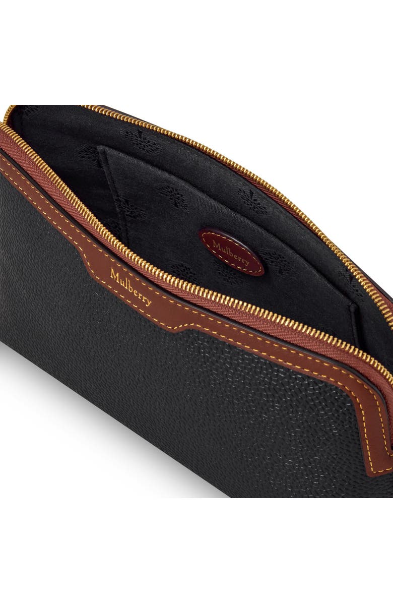 Mulberry Small Leather Cosmetic Pouch, Alternate, color, Black-Cognac