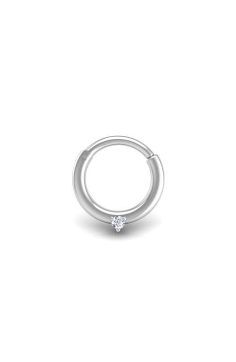 Solo Diamond Flat Hoop