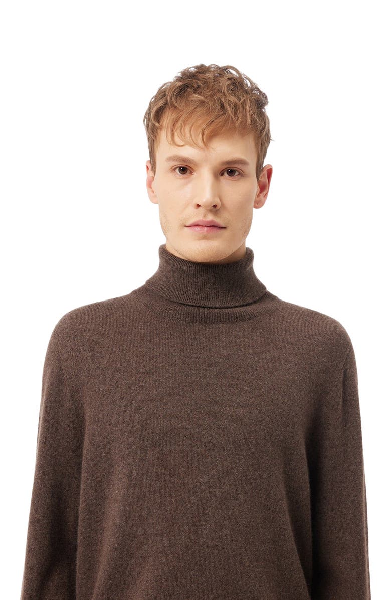 GOBI Mongolian Cashmere Cashmere Turtle Neck Sweater, Alternate, color, Cocoa