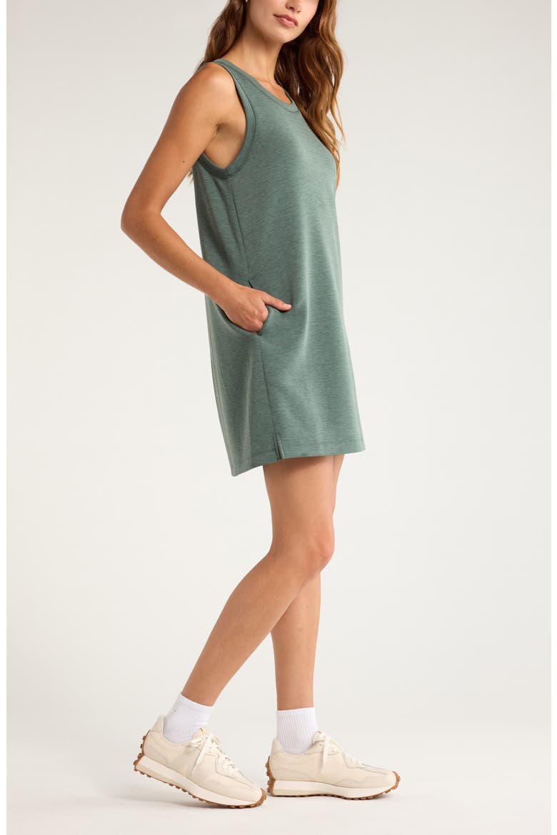 Soft Luxe Tank Dress, Alternate, color, GREEN BALSAM HEATHER