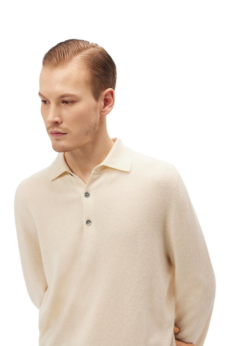 Essential Cashmere Polo Sweater, Alternate, color, off white